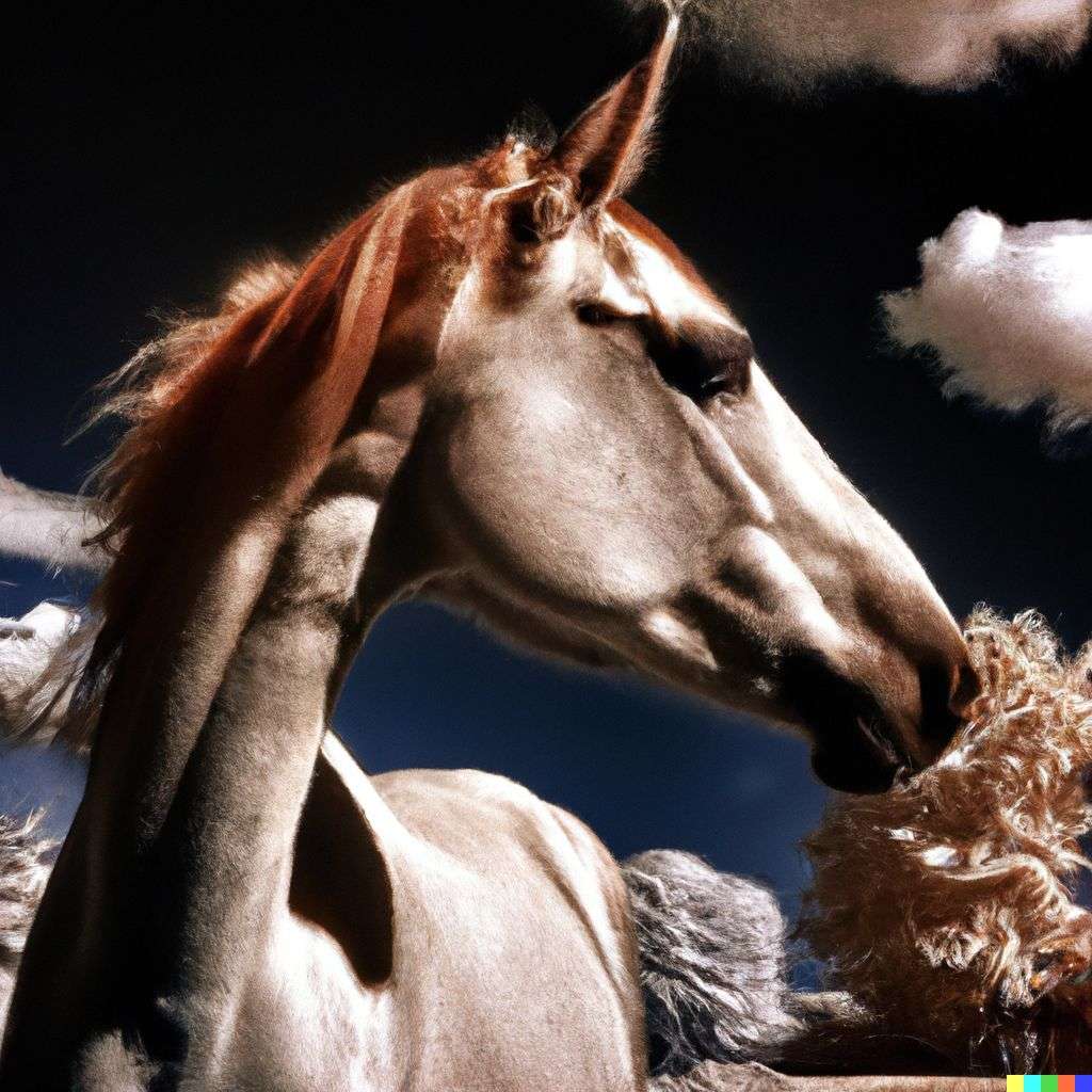 a horse, photograph, infrared